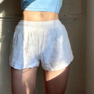 Princess Polly White Beach Shorts